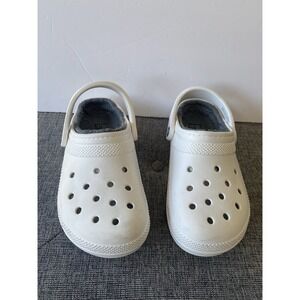 Crocs Unisex Classic Lined Clogs Sz M5/W7 White